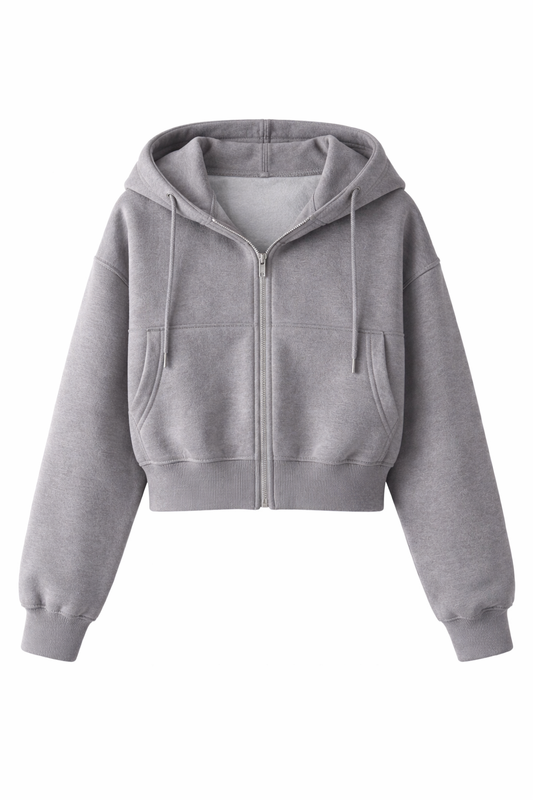 Women’s Oversized Zip-Up Hoodie – Casual Y2K Style.