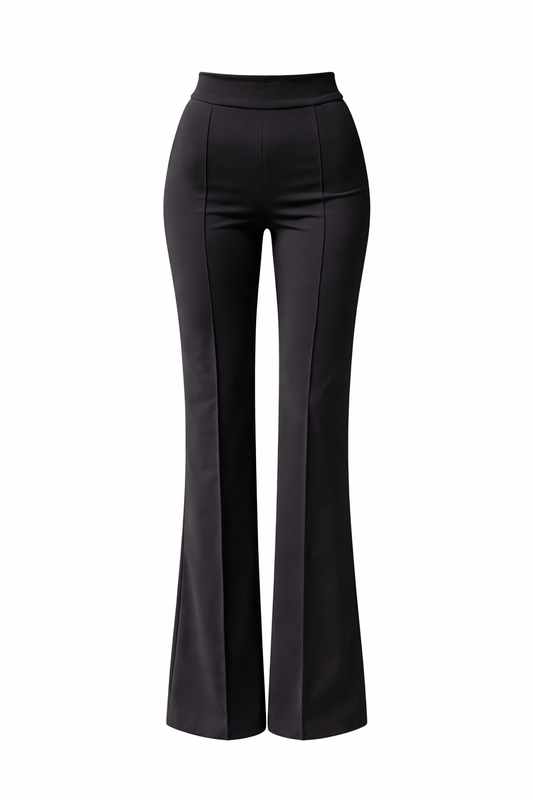 Women's Slim Flared Trousers – Office & Casual.