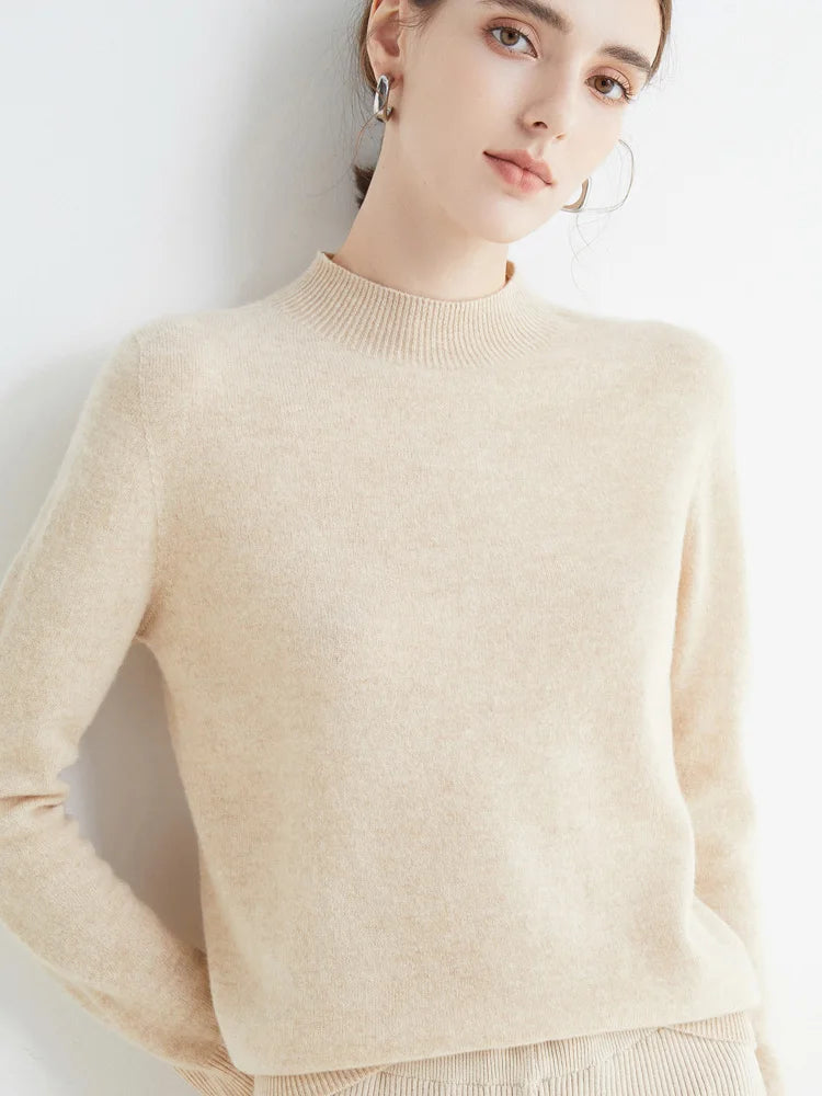 Women’s Soft Knit Mock-Neck Sweater – Autumn/Winter Essentials.