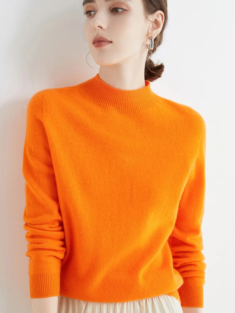 Women’s Soft Knit Mock-Neck Sweater – Autumn/Winter Essentials.