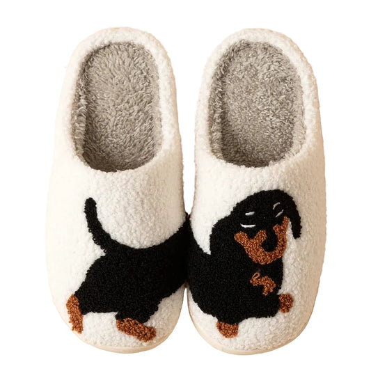 Women’s Cozy Dachshund Slippers – Warm Winter Comfort