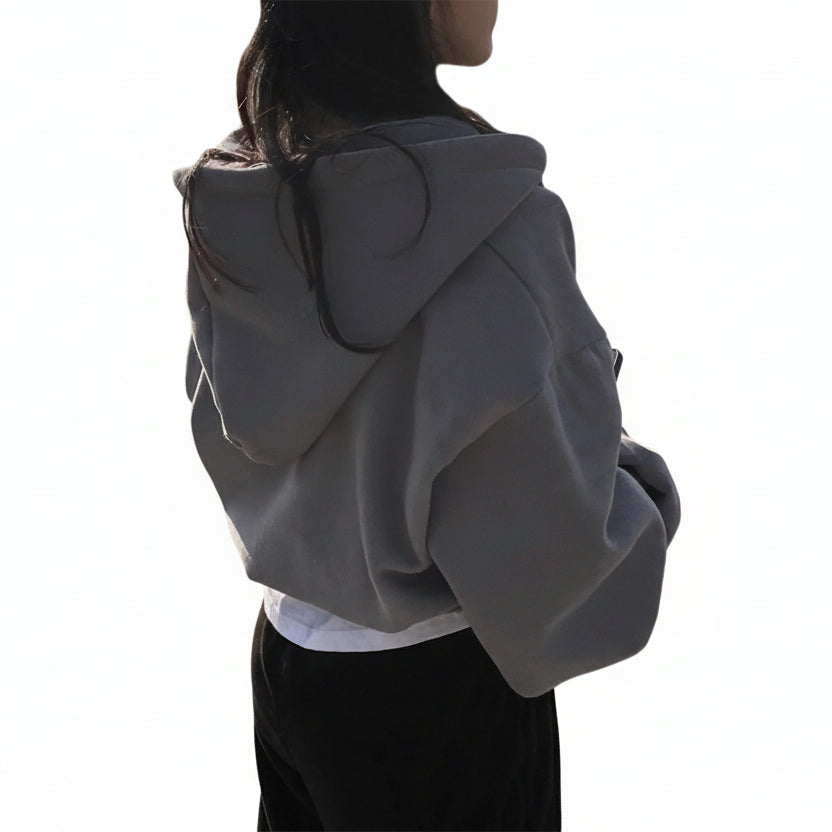 Women’s Oversized Zip-Up Hoodie – Casual Y2K Style.