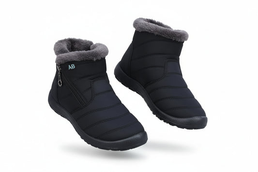 Women's Warm Mid-Calf Cotton Boots – Winter Casual Shoes.