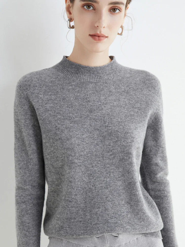 Women’s Soft Knit Mock-Neck Sweater – Autumn/Winter Essentials.