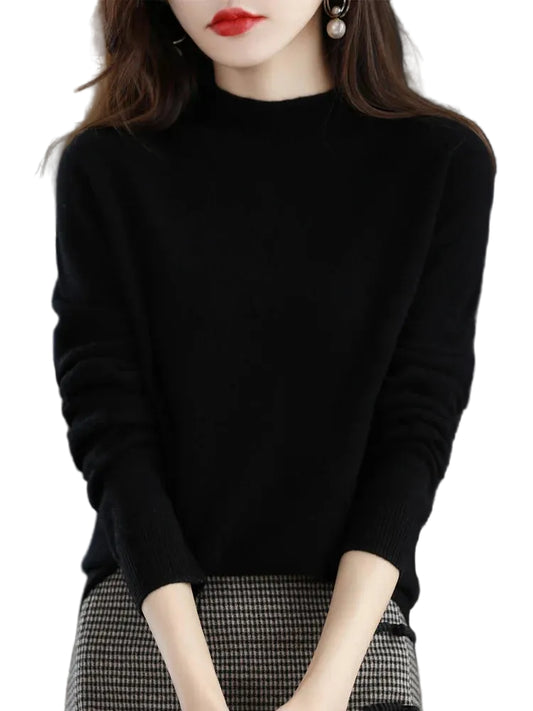 Women’s Soft Knit Mock-Neck Sweater – Autumn/Winter Essentials.